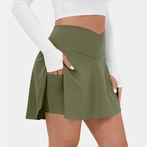 NWT Halara Softlyzero™ Airy Crossover Side Pocket 2-in-1 Cool Touch Tennis Skirt